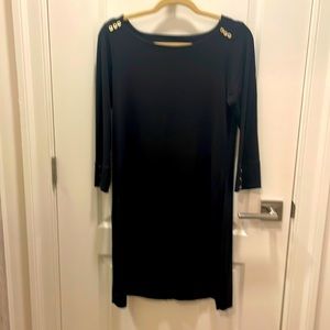 Lilly Pulitzer Navy Dress Gold Buttons